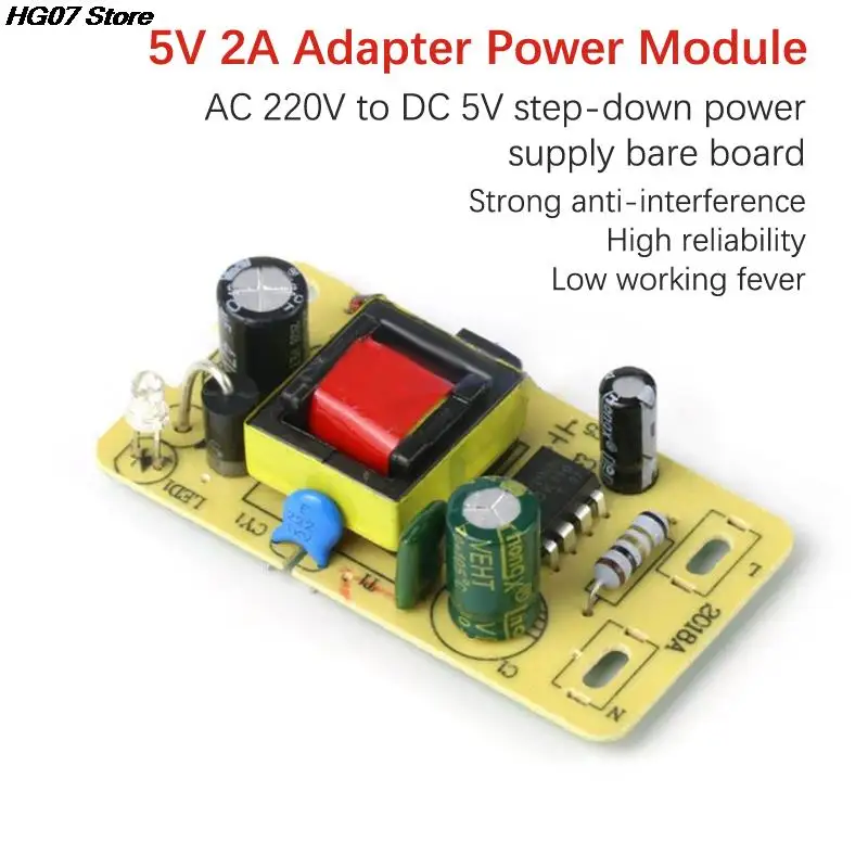 1PC 5V 2A Adapter Switching Power Supply Module AC 220V To DC 5V Step-Down Power Supply Board