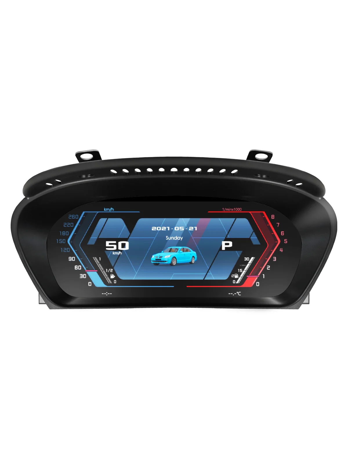Digitales Armaturenbrett für BMW 5er Serie E60 E61 E63 E64 Baujahre 2003-2009 LCD-Armaturenbrett Tachometer Virtuelles Cockpit Instrument