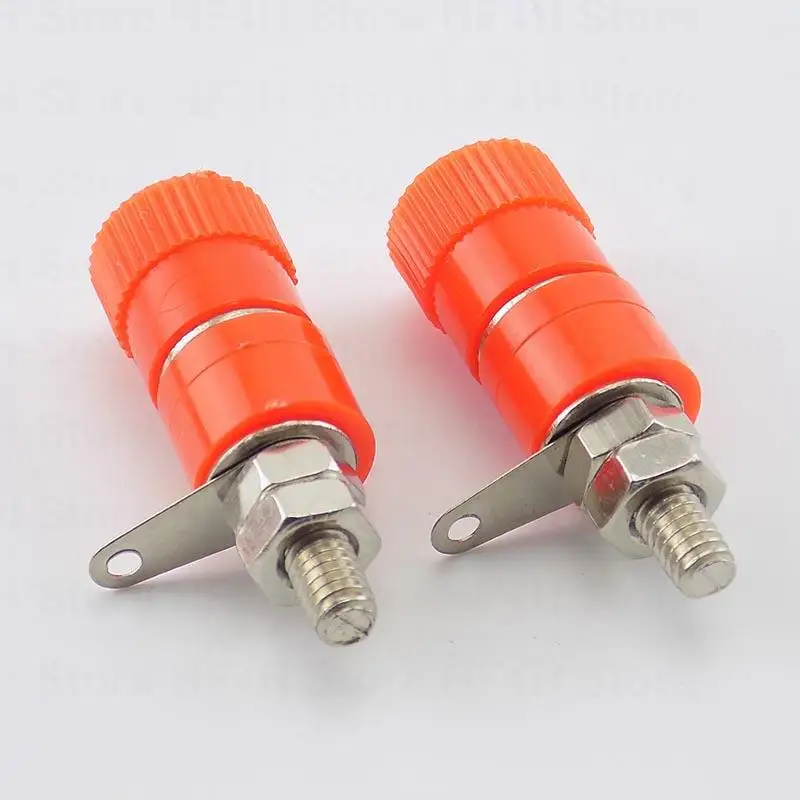 4 10pcs 4mm Banana Plugs Socket Connector Nickel Plated Binding Post Nut Banana Plug Jack Connector Red Black DIY Connectors B4