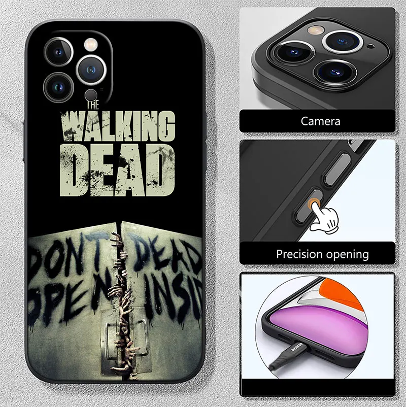 ZJ94 TWD the walking dead Soft Silicone Case for iPhone 15 14 13 12 11 X XS XR Pro Max Mini 8 7 Plus SE