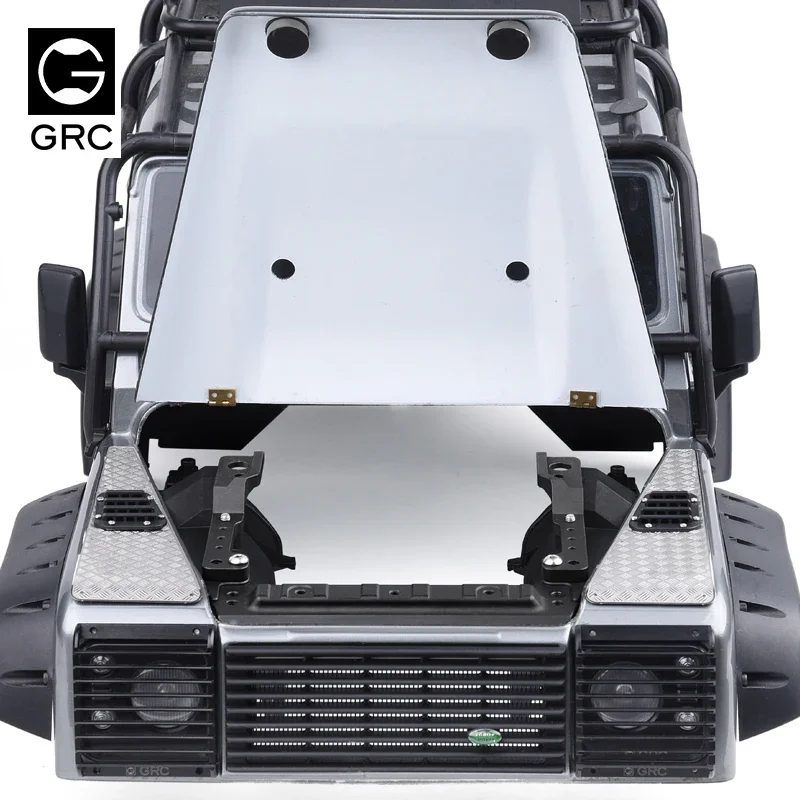 GRC Engine Cover Aluminum Bracket & Hinge & Magnet Kit  Hidden Body mount For TRX4 Defender Body Upgrade Option parts #GAX0127