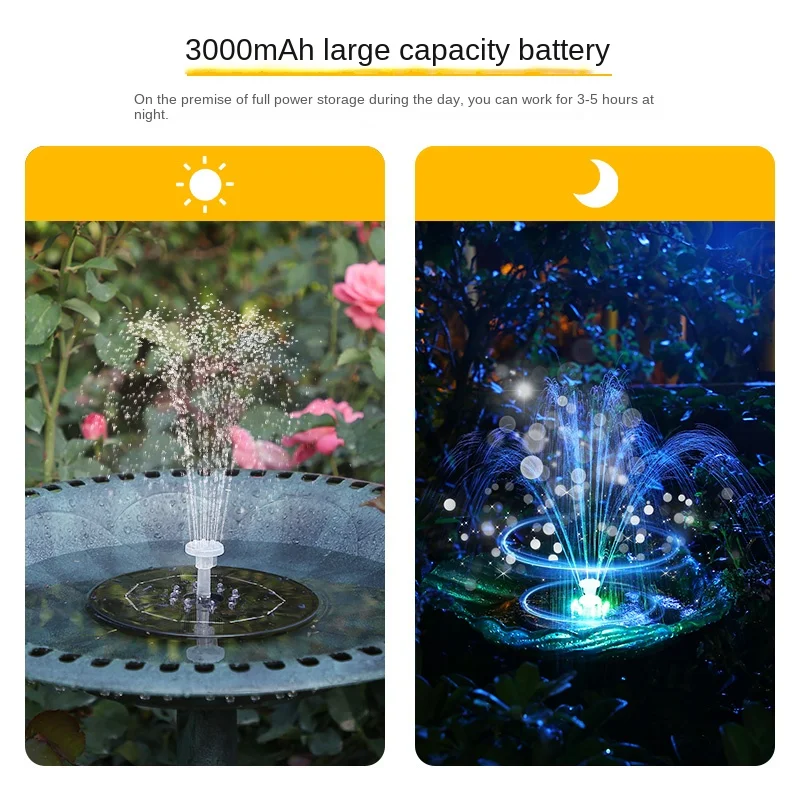 Outdoor Solar Fountain Small Automatic Water Circulation Fish Pond Aerator Pump Courtyard Pool