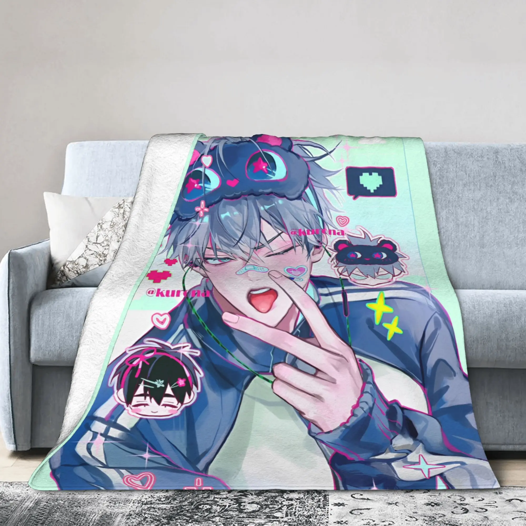 Alien Stage Blanket Velvet  Till Ivan Cartoon Multi-function Lightweight Thin Throw Blankets for Sofa Travel Plush Thin Quilt