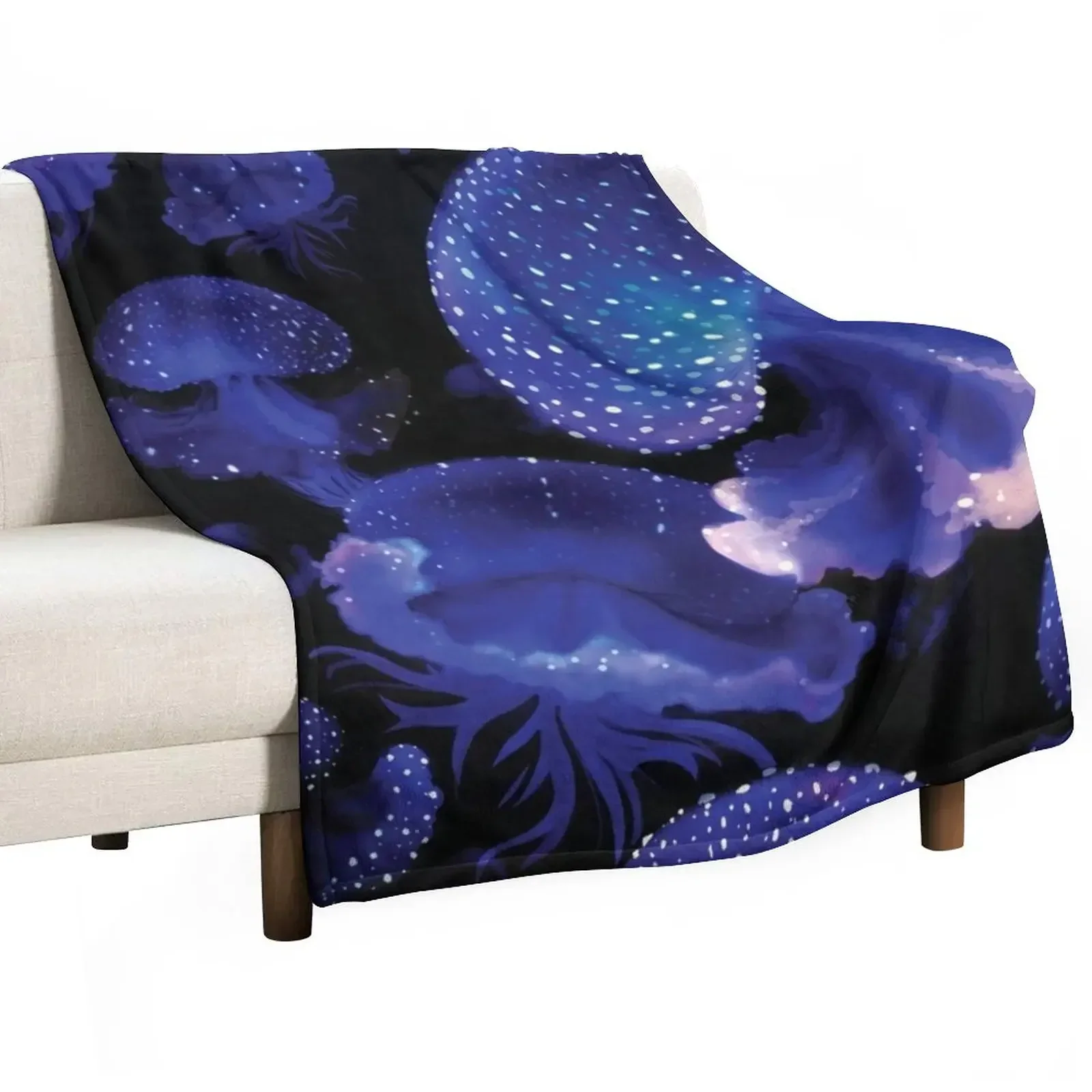 

Blacklight Jellyfish Throw Blanket sofa bed Winter beds Luxury Brand Hairys Blankets