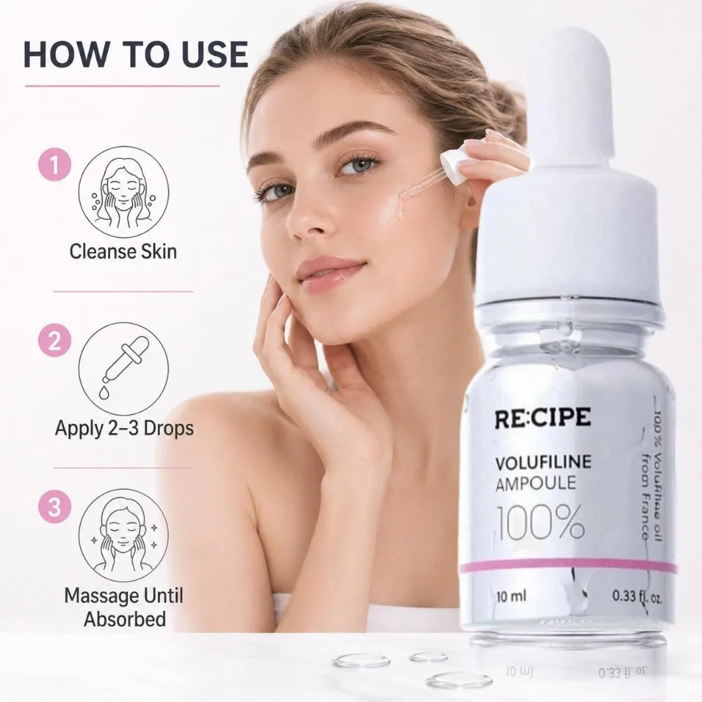 Volufiline Ampoule 10ml Facial Moisturizing Essence Hydrating Nourishing Serum For Supple Skin Boost Skin Elasticity Anti-Aging