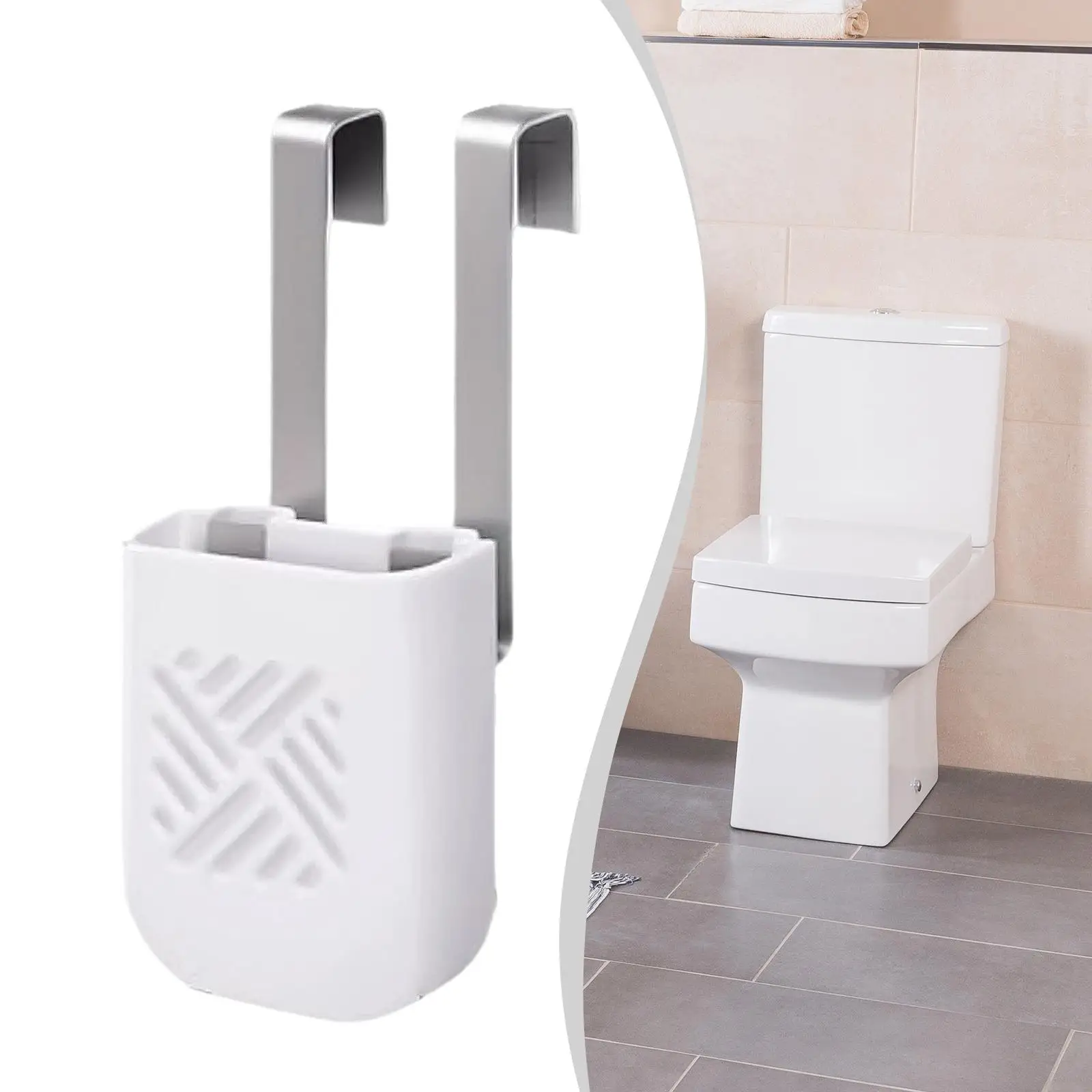 

Toilet Tank Cleaning Tool Holder Hook, Easy Installation, Toilet Bowl Rim Hanger