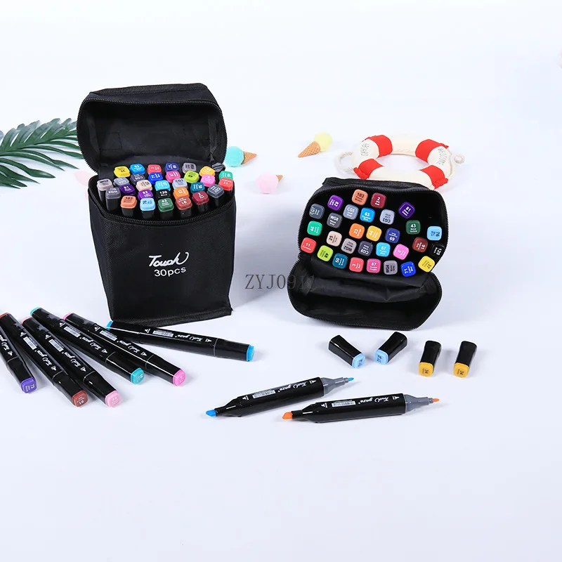 Set Spidol, Set Lukisan Pena Warna Anak, Spidol Kepala Ganda Minyak Alkohol