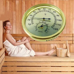 Round Sauna Hygrothermograph Thermometer Hygrometer Humidity and Temperature Measurement Meter for Sauna Room