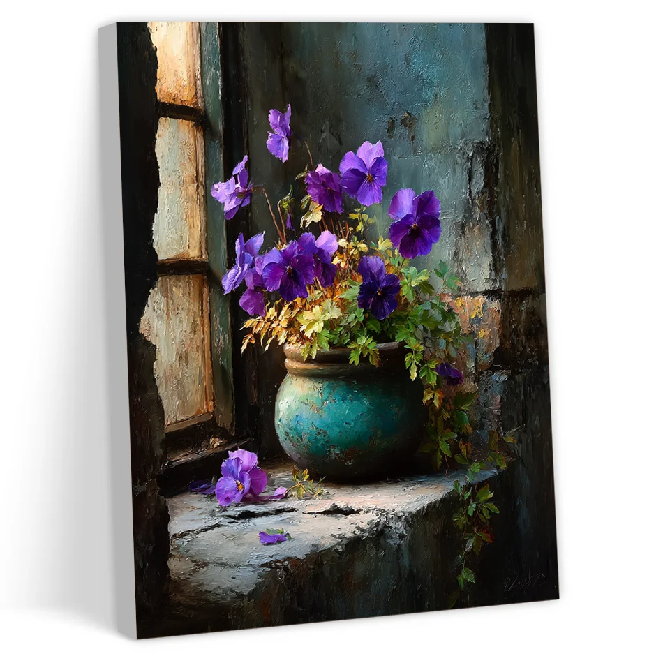 CHENISTORY Painting By Numbers Draw Picture Canvases For Paint Pictures By Numbers Flowers Wall Decororation Diy Classic Crafts