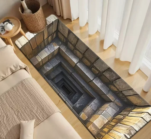 1 قطعة قبو النبيذ الحجري ثقب أسود تصميم ممسحة مناسبة للحمامات غرف النوم غرف المعيشة التخييم وسجاد حمام اليوغا