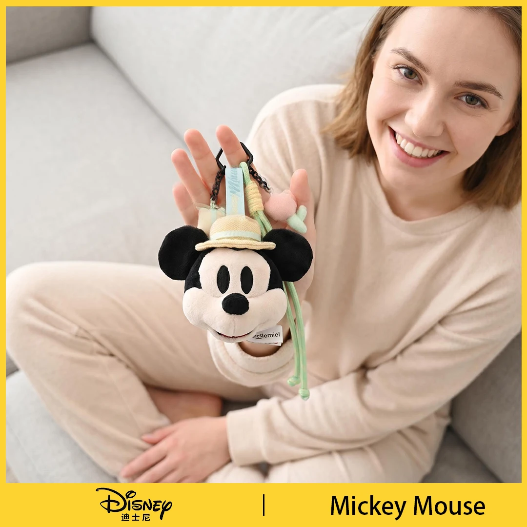 Potdemiel Disney Mickey Mouse Plush Key Chain Figure Classic Summer Theme Doll Phone Charm Key Ring Kids Gift Toy Collectible view 4