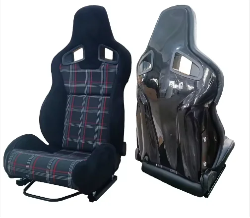 Black Universal High Quality Leather Car Vehicle Slider Simulator Gaming Station Adjustable Sim Bucket Racing Sea 2ps