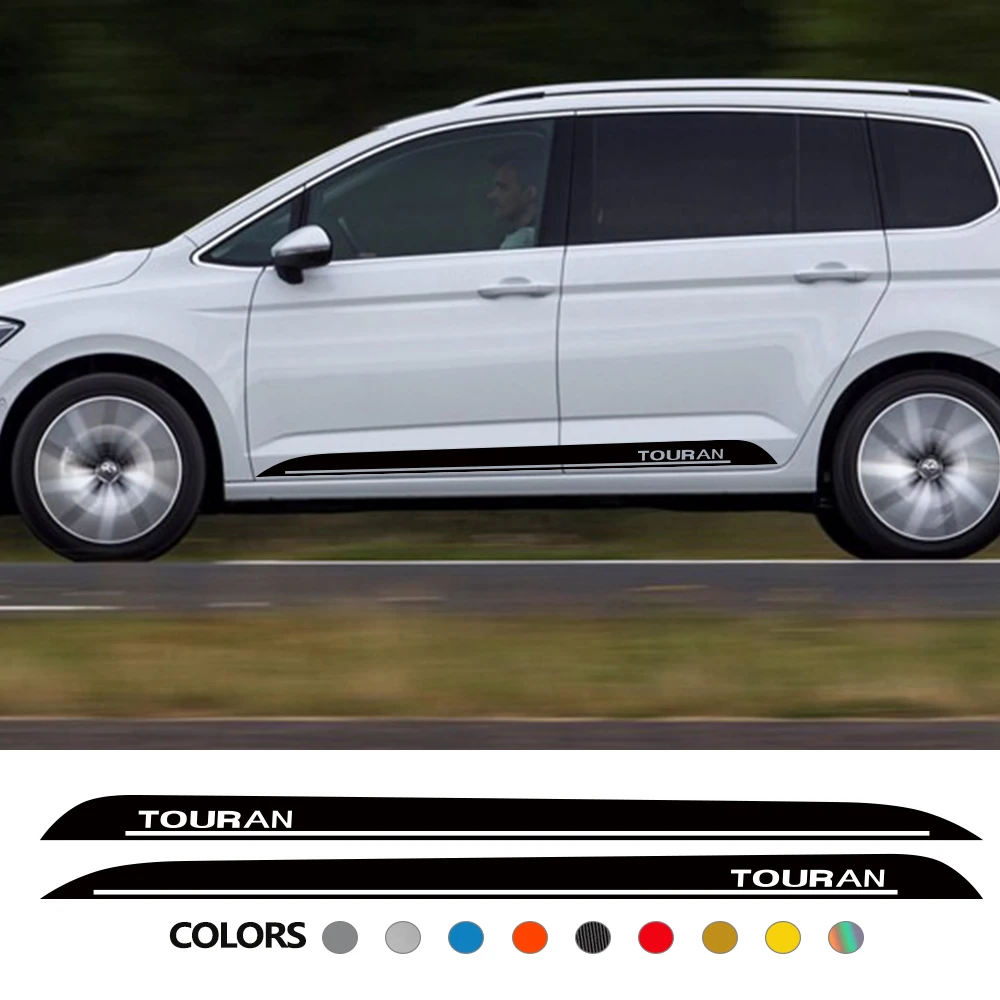Adesivos de porta lateral de carro para volkswagen vw golf touran facelift tsi tdi fsi t1 5t mpv acessórios de ajuste van decalques de decoração de vinil