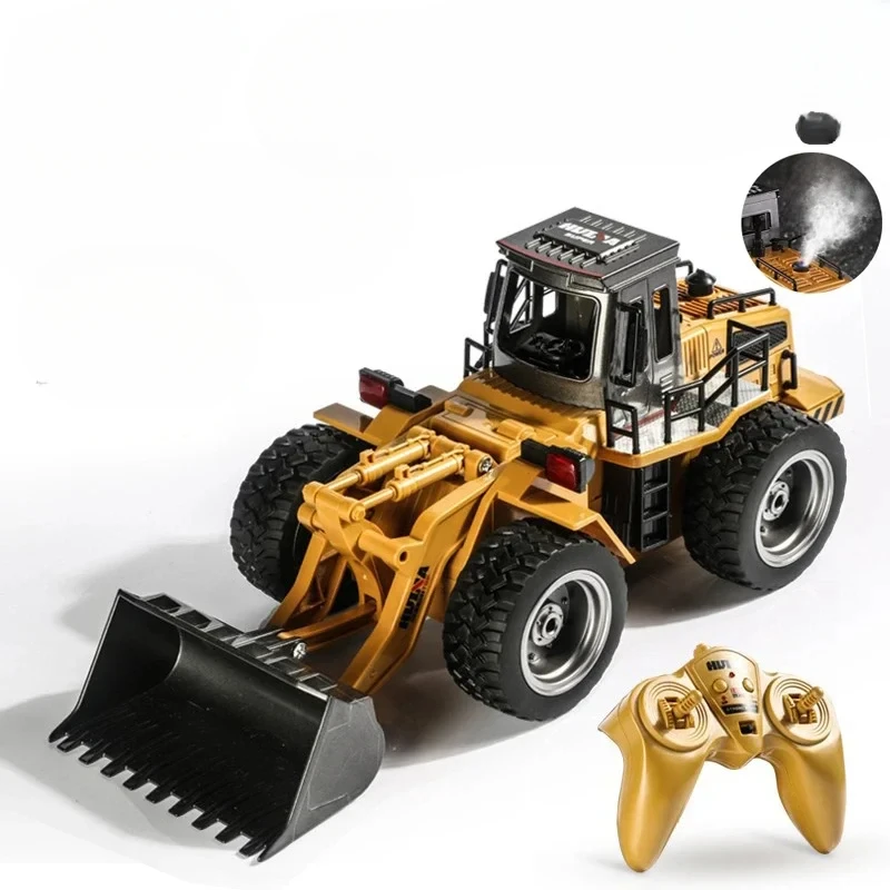 

Remote control alloy spray bulldozer engineering vehicle toy loader forklift boy children's birthday gift