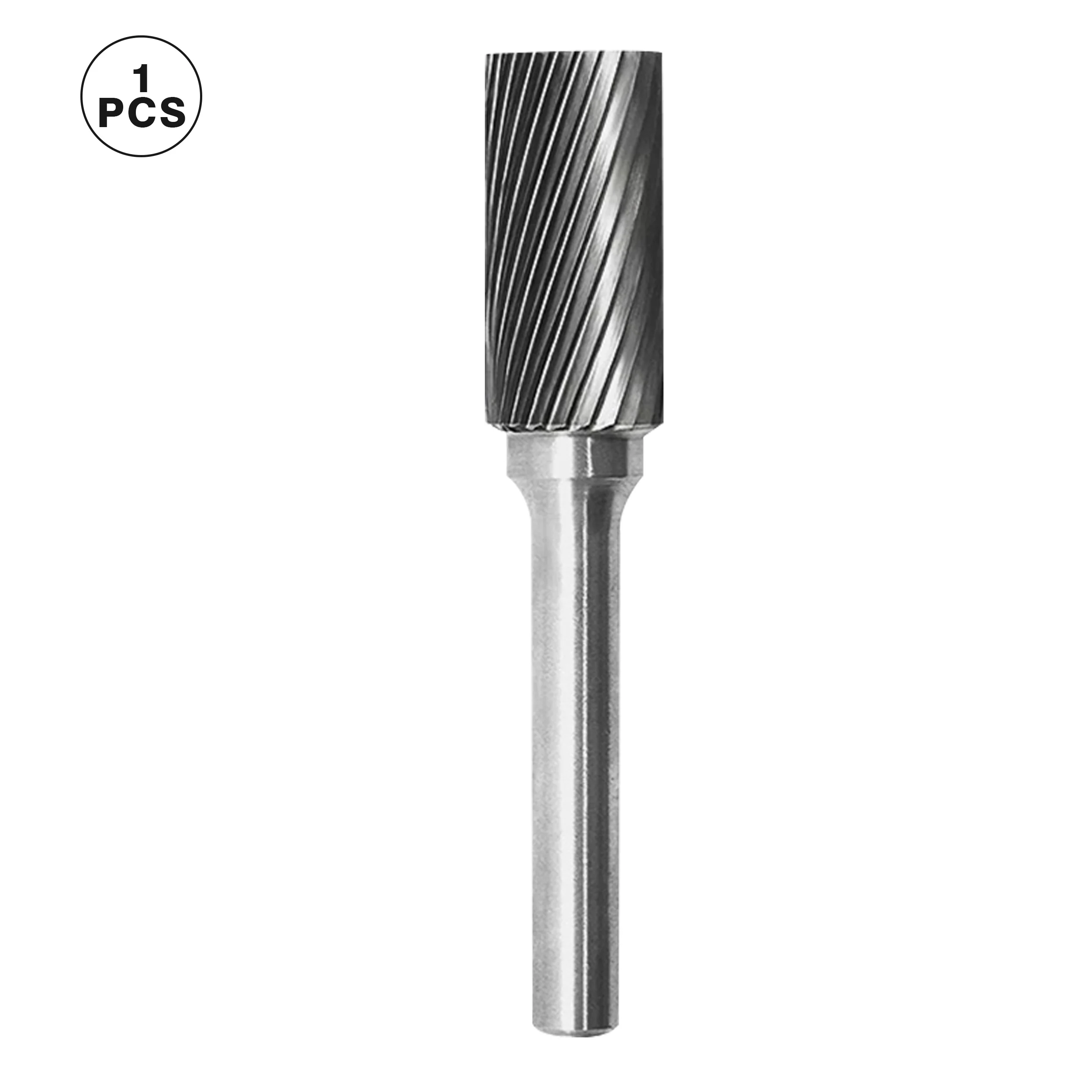 Carbide Rotary File Metal Tungsten Steel Grinding Head Cylindrical Type 6mm A AE AX AEX Single Double Slot Column Milling Cutter