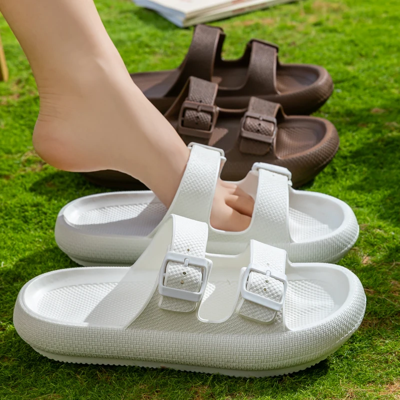Modische Slide-Sandalen für Damen, Sommer, bequeme EVA-Plateau-Hausschuhe für drinnen und draußen, atmungsaktive Hausschuhe mit weicher Sohle – Detail 25