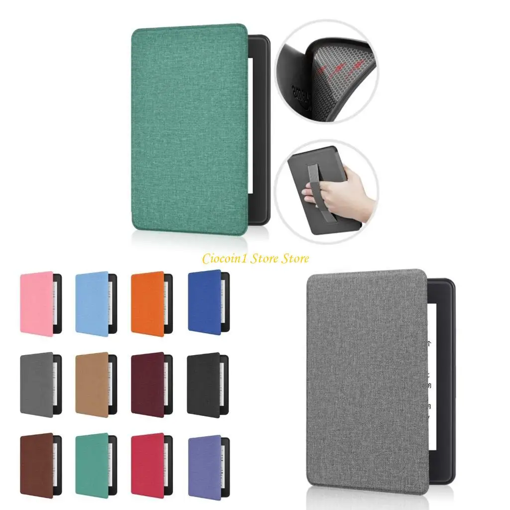 

A3PC TPU Case Soft Fabric Texture Auto Sleep For Paper white 12th Gen 2024 7Inch With Precise Cutout For Easy Access