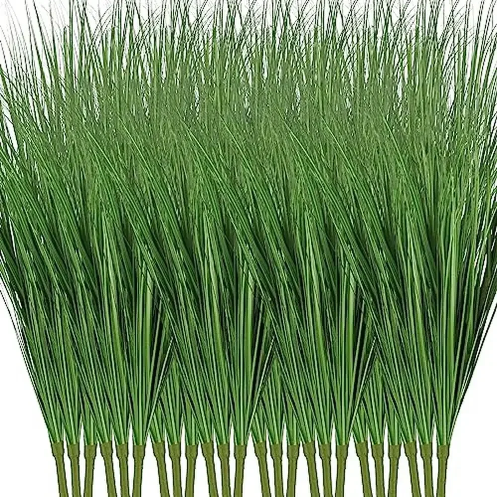 

18 Pcs Artificial Tall Onion Grass Greenery 33 Inch UV Resistant Outdoor Faux Plants Home Indoor Decoration Fake Grass Sturdy