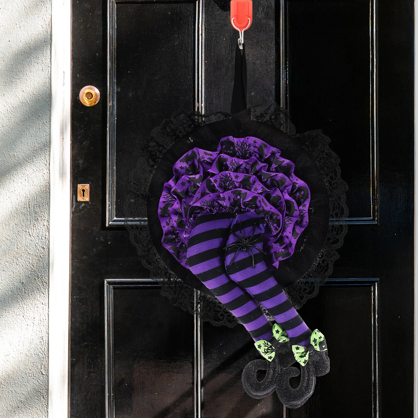 

Witch Decor Purple Halloween Decor Cloth Lightweight Party Wall Scene Halloween Witch Legs nament Props Festive Gift