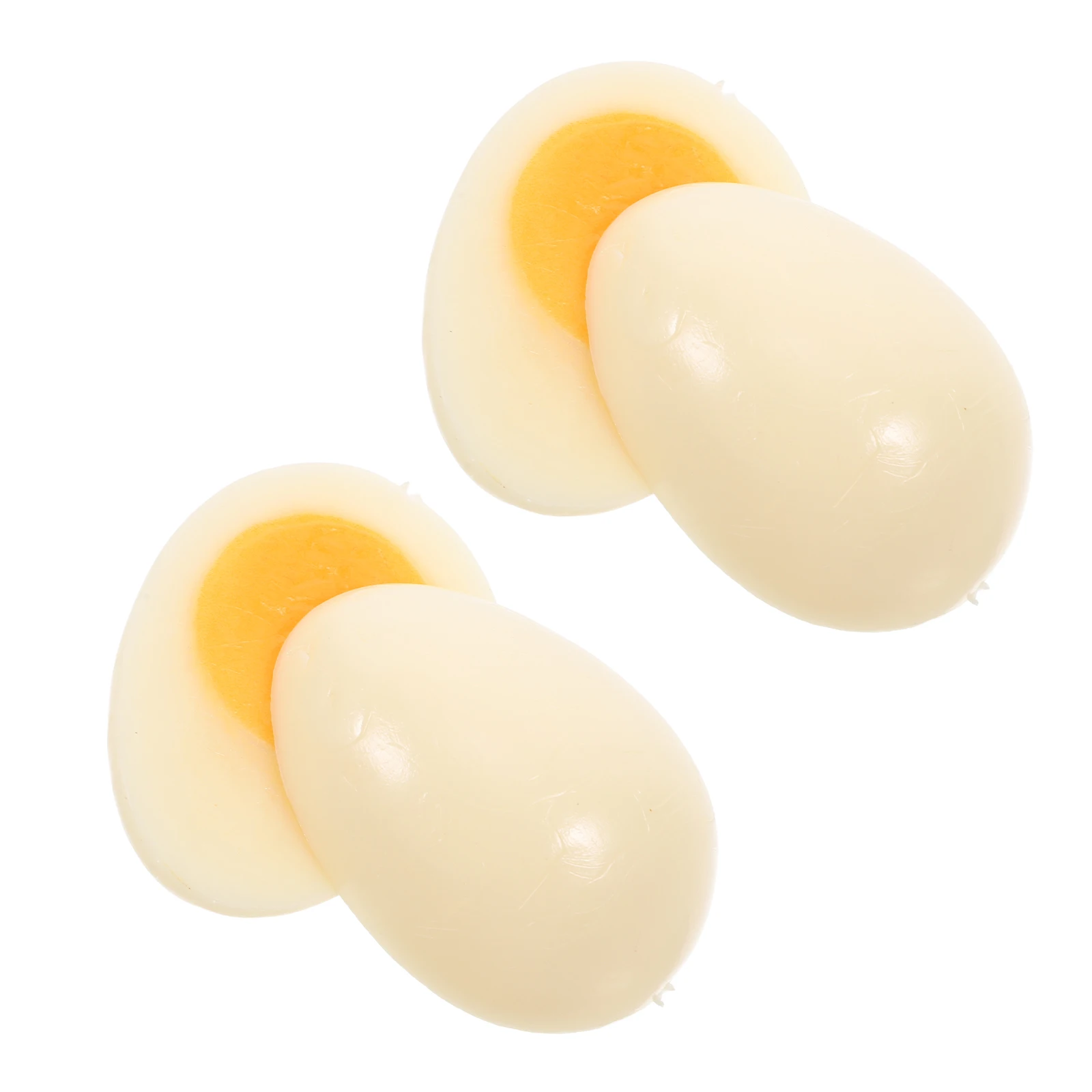 4 Pcs Imitation Eggs Artificial Boiled Models Food Prop Props for Kitchen No Buckle Photography