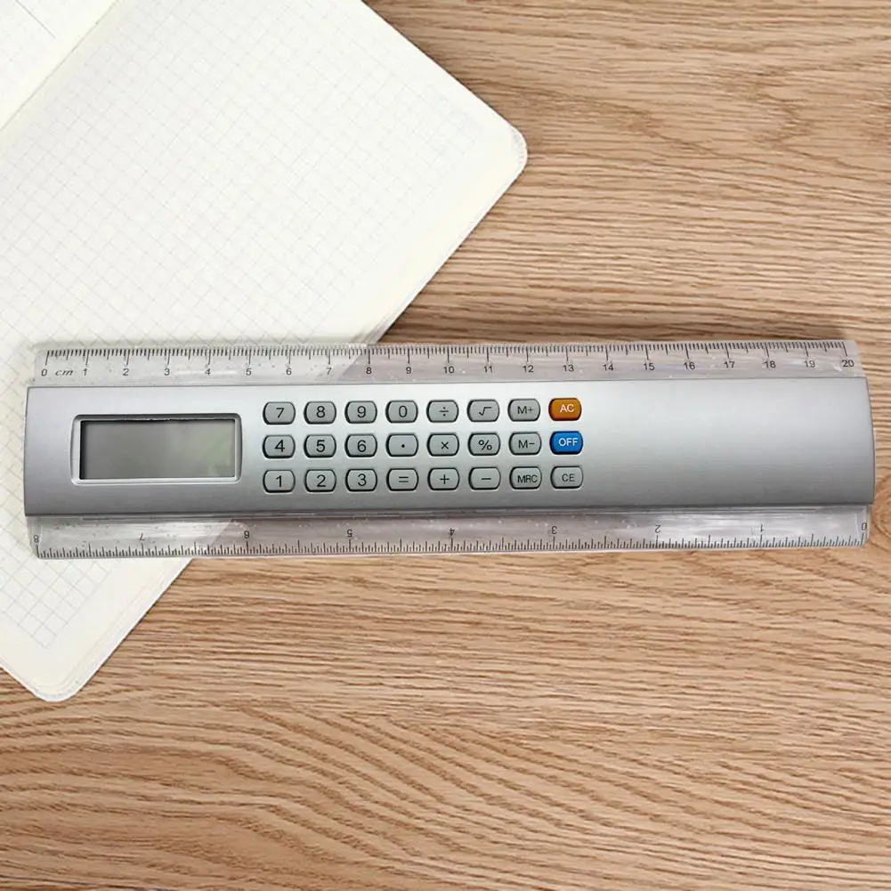 Ruler Calculator Multifunctional Counting 20cm Mini Personality 8 Digits Handheld Calculator Ruler Pocket Size Calculator Ruler
