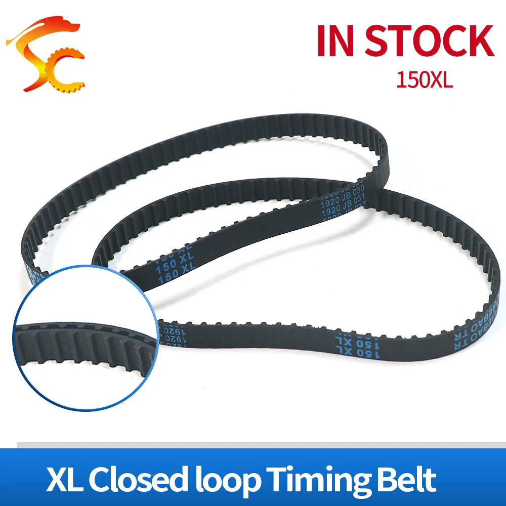 

150XL-6/9/15mm XL Timing belt Width 6/9/15mm Teeth75 Perimeter381mm Rubber closed loop belt for 3D printer