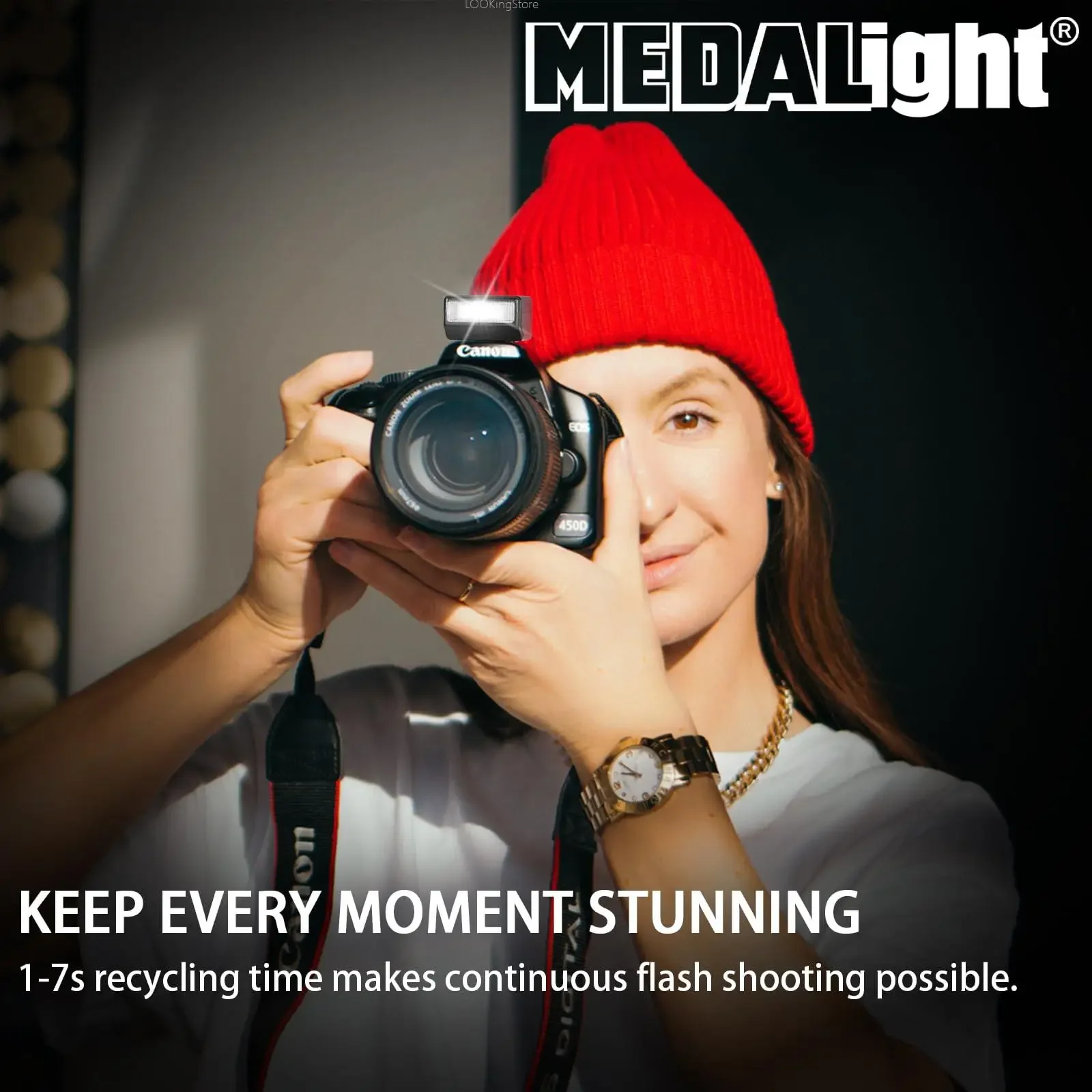 MEDALight F1S Mini fotocamera Flash Speedlite universale per fotocamere Fuji/Sony/Nikon/Canon per Ricoh GR3 GR3X Sony ZV1