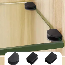 2pcs Cabinet Glass Clamp Square Glass Clamps, Glass Mounting Brackets for Shower Stairs Balustrade Balcony Handrail