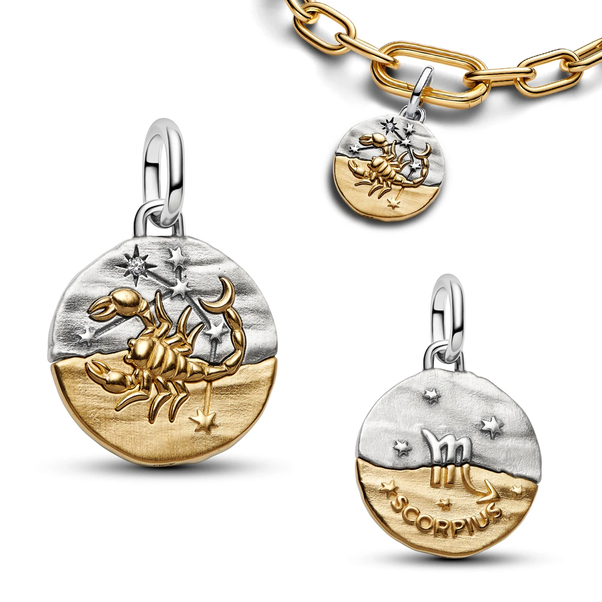 Hot Selling Vintage 925 Sterling Silver Lucky Disc Zodiac Maple Leaf Scarecrow Owl Pendants Bracelet Necklace DIY Jewelry Gift view 5