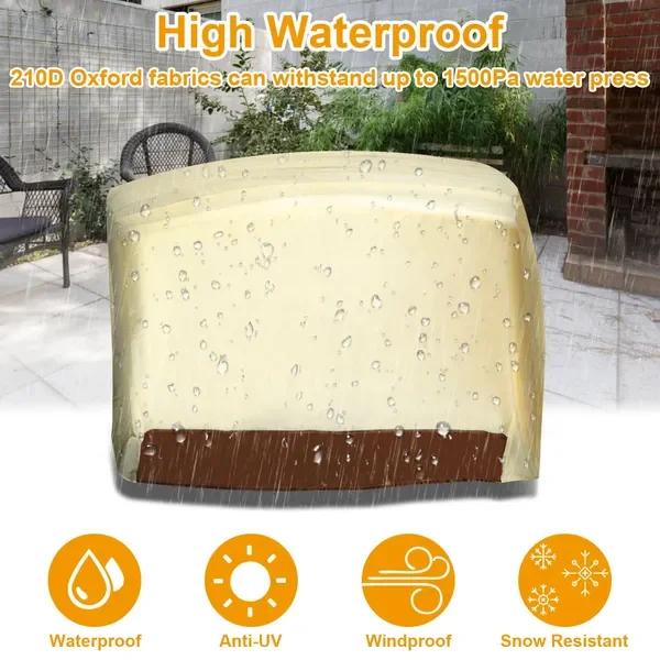 

210D Waterproof Outdoor BBQ Grill Cover Windproof Dustproof Patio Gas Grill Oven Protector Oxford Cloth Garden GPCT1580