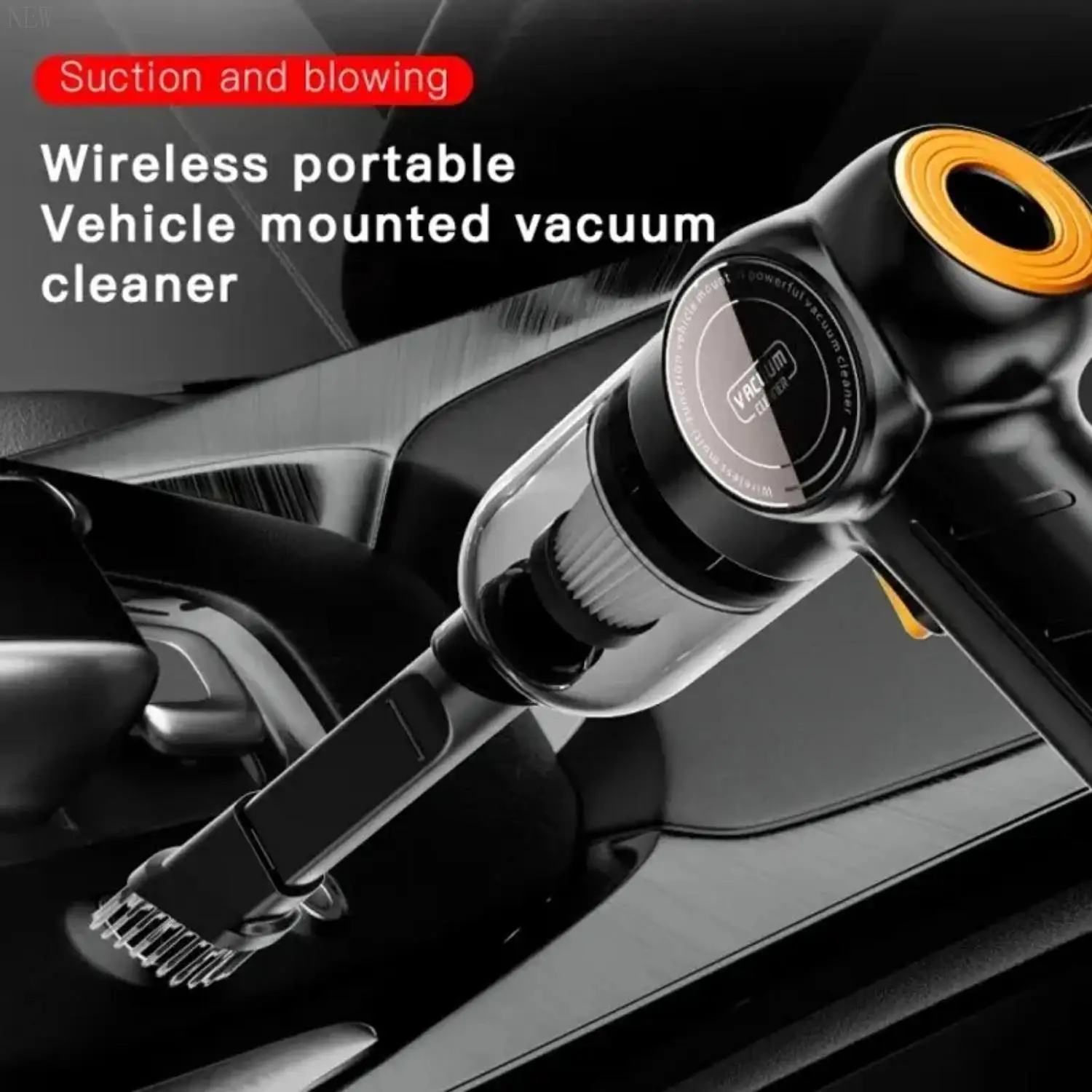 NEW Enhanced Ultra-High Power Cordless Portable Car Vacuum Cleaner with Extra Suction for Effortless Car Care - New 2-in-1 Desig