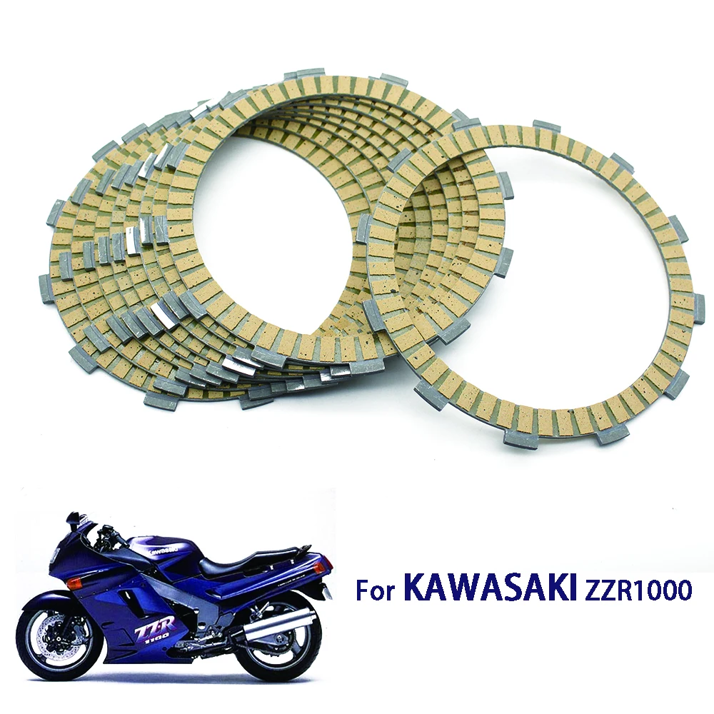 

Pokhaomin Motorcycle Friction Disc Set Parts Clutch Plate Kit for Kawasaki ZZR1100 ZX1100 C/D 1990-2001 ZZR ZX 1100