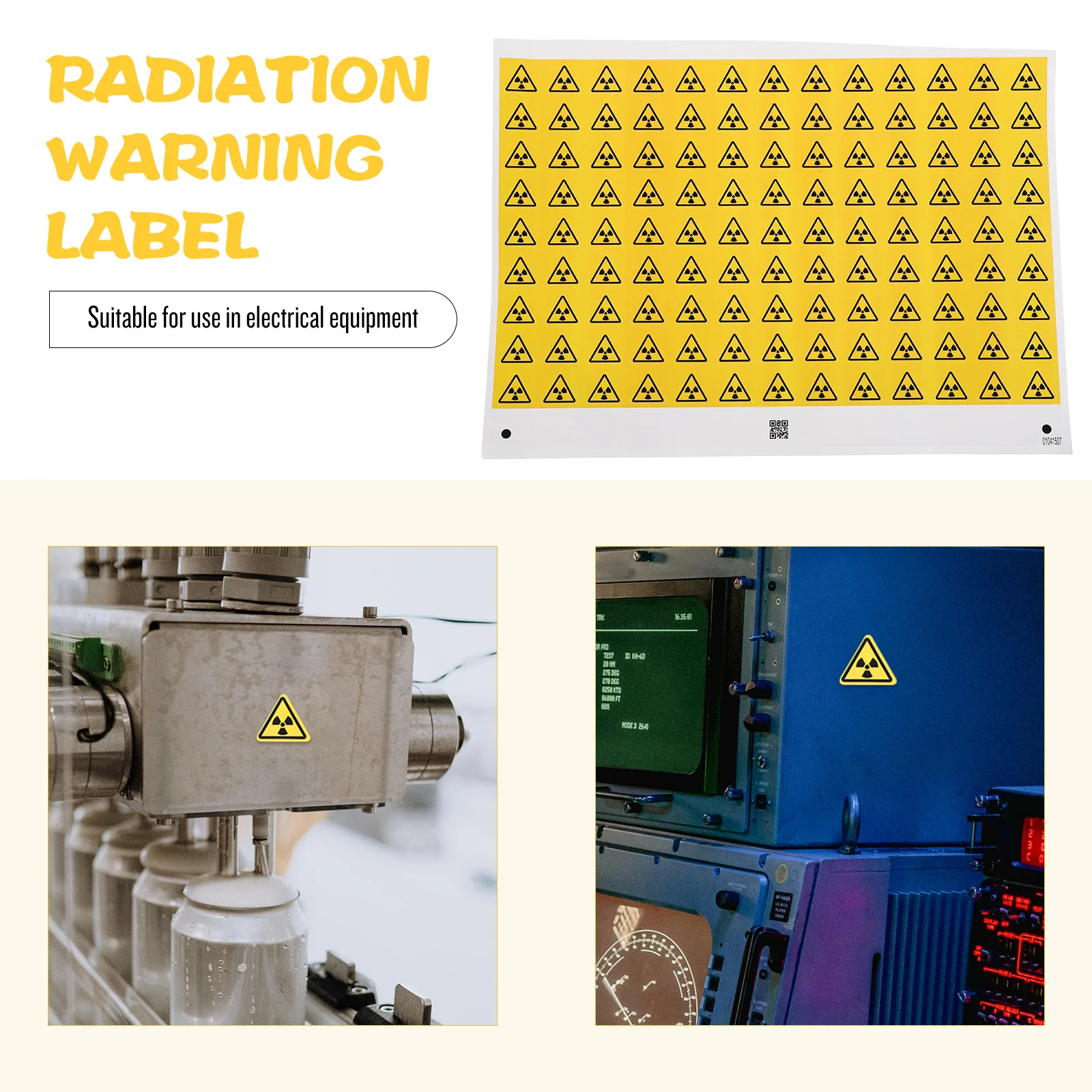 290 قطعة ملصق تحذير الإشعاع وضوح عالية ملصق أمان متين للمعدات مختبرات النباتات علامة خطر المرور