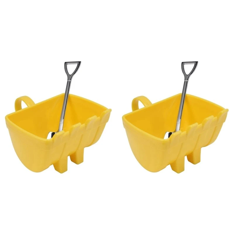 Tasse à café YLS-2X en forme de godet d'excavatrice avec cuillère-pelle, tasse créative pour thé et café, cadeau d'anniversaire, jaune