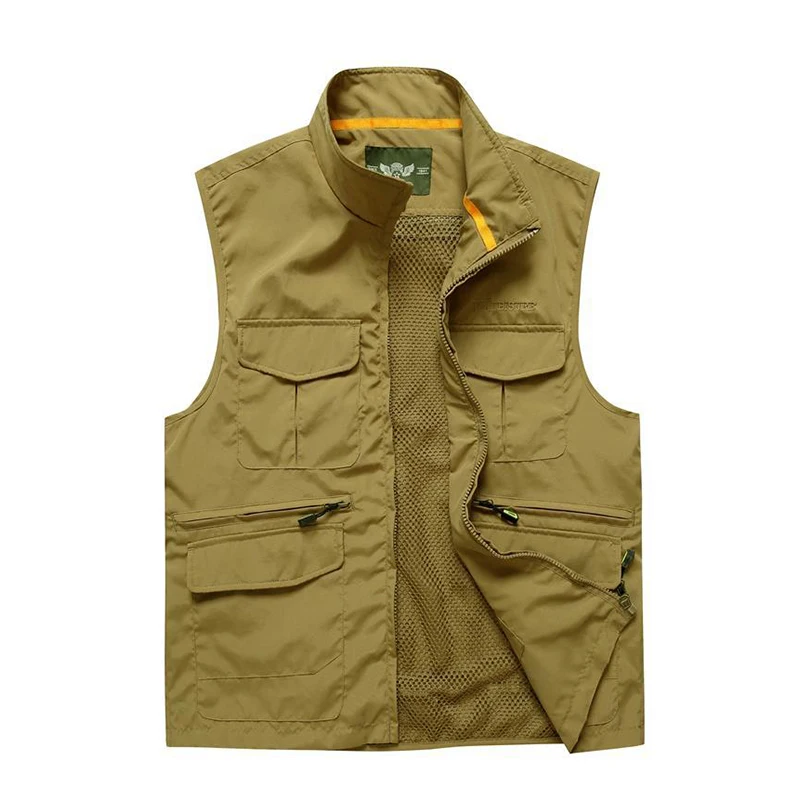 2023 Spring and Autumn New Outdoor Leisure Photography Fishing Men's Solid Color Detachable Vest