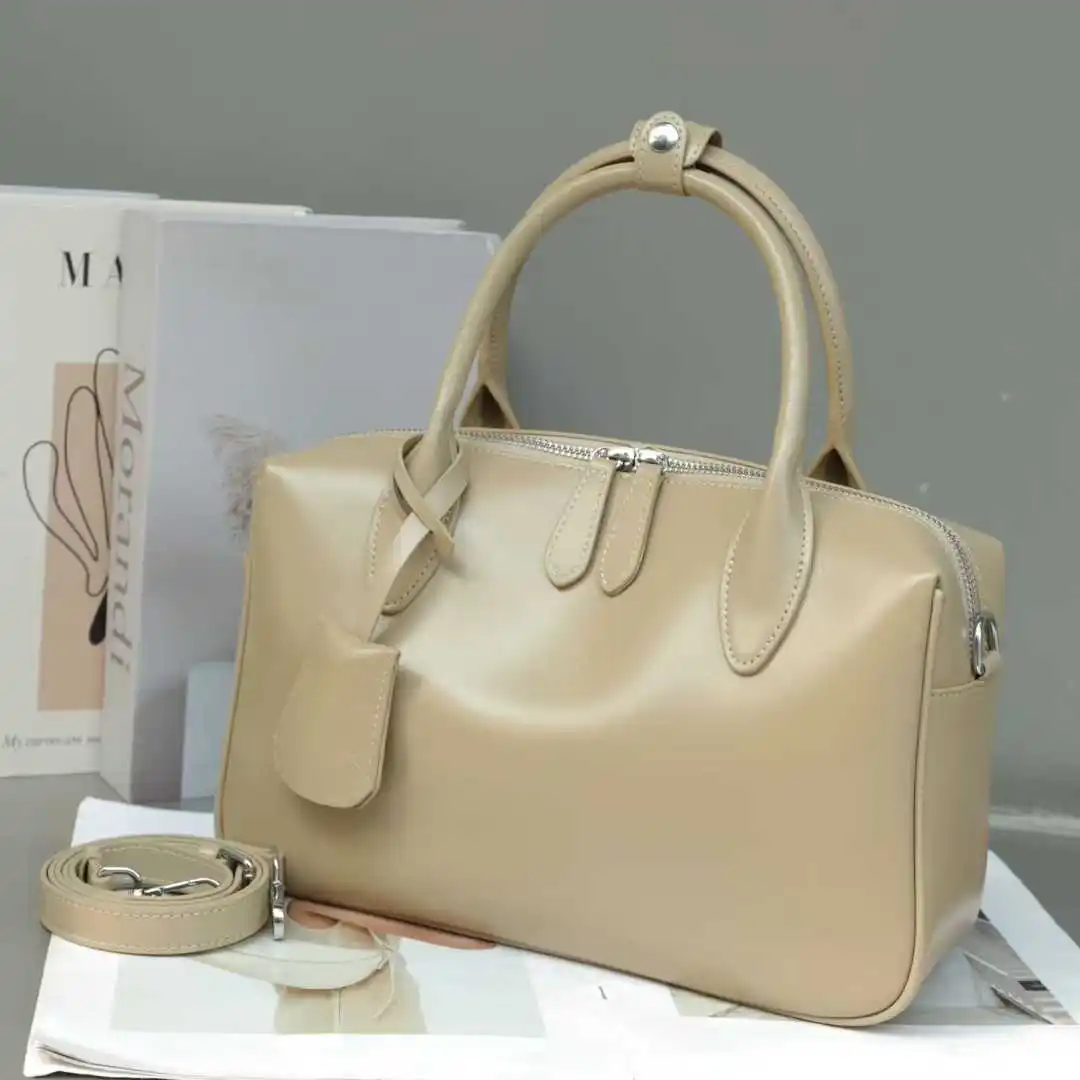 

Повседневная женская сумка из натуральной воловьей кожи 2026 года, новая модель из вощеной кожи, модная женская сумка с верхней ручкой, на плечо или через плечо