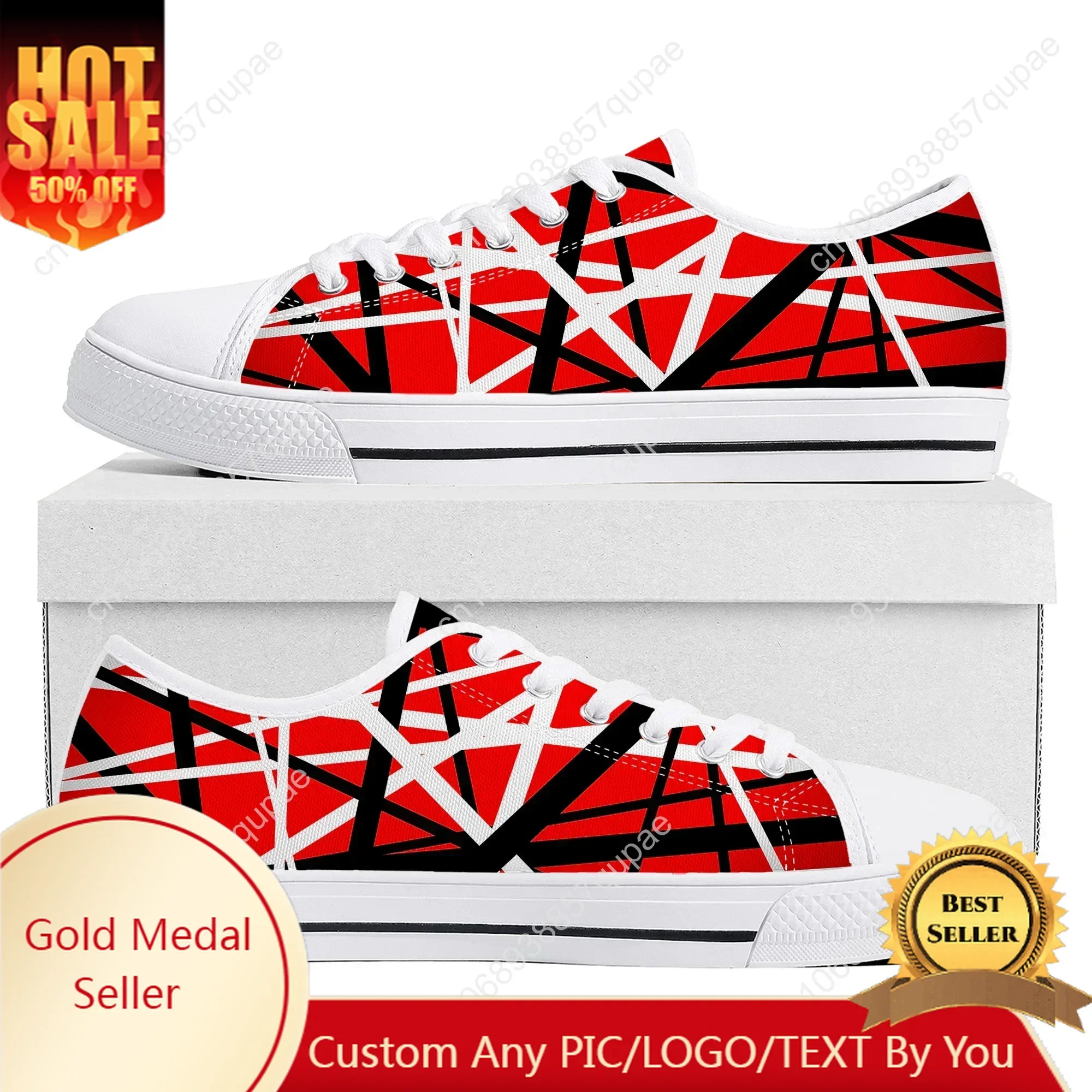 

Van Evh 5150 Stripes Halen Low Top High Quality Sneakers Mens Women Teenager Canvas Sneaker 1984 Casual Couple Shoes Custom Shoe