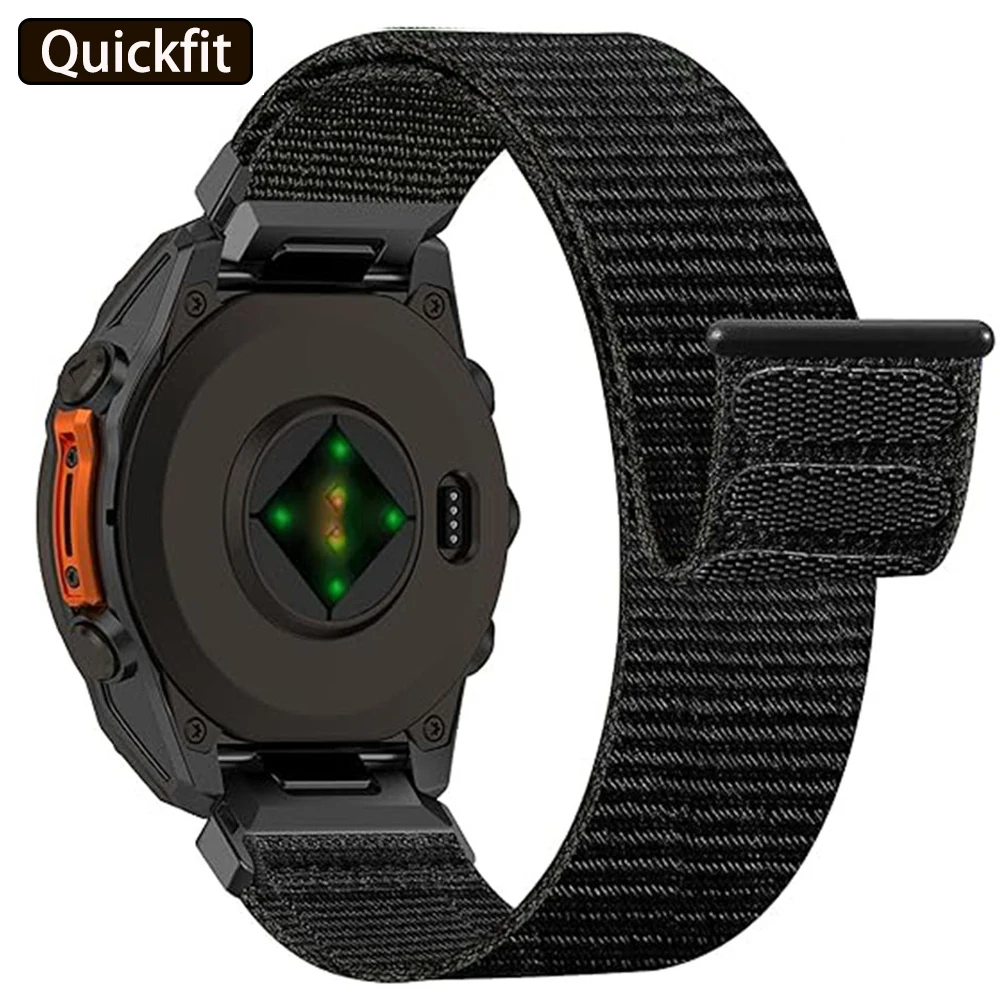 For Garmin 22 26mm Nylon Easy Fit Strap For Fenix5 5XPlus 6X 6XPro 7 7X 8 8Pro 3HR Watch Band Tactix7 Pro Quick Release Bracelet