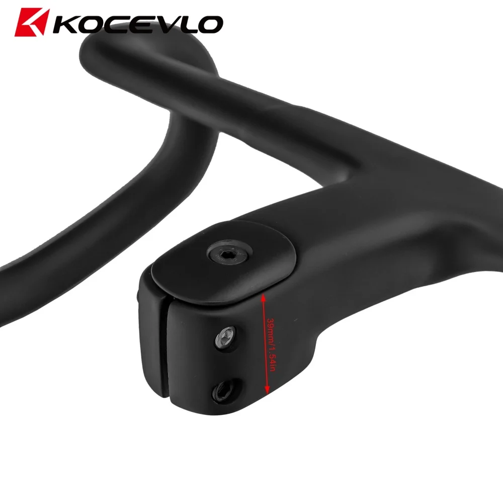 KOCEVLO K05 SES Gravel Carbon Integrierter Lenker für 28,6mm Gabel mit Abstandshaltern, interne Kabelführung, einteiliger Rennradlenker. – Detail 8