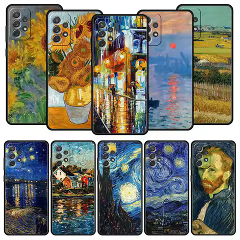 Van Gogh Oil Painting Case For Samsung A53 A23 A33 5G A13 A03 A21s A03s A31 A11 A41 A51 A52 A71 A73 M21 M22 M31 A01 Phone Cover