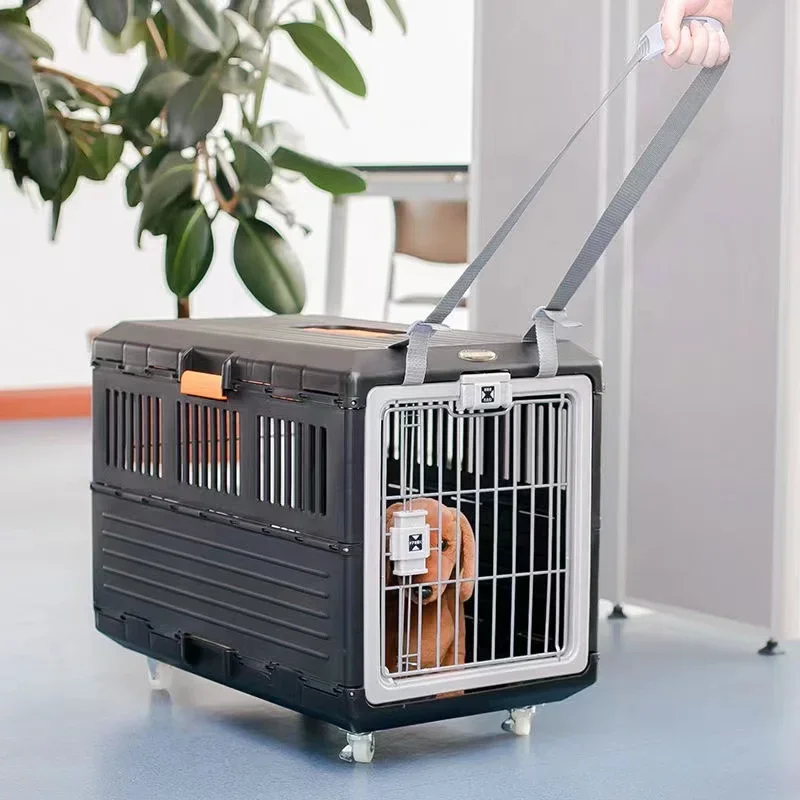 Breathable Cat Carrier Box Carrying Safe with Handle Travel Crate Transport Cage Carrier Basket for Indoor Puppy Car Outdoor