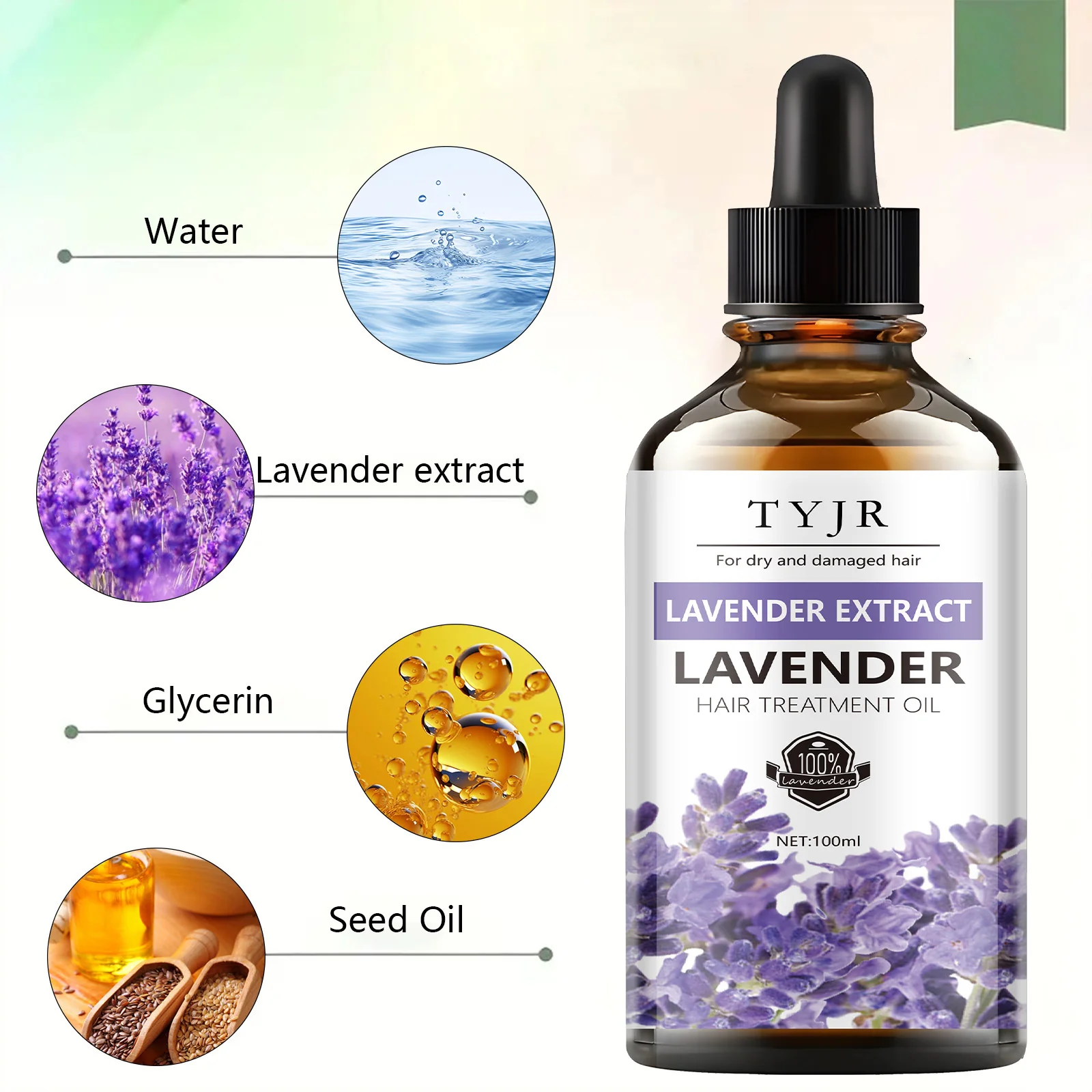 Lavender essential oil for skin care, massage, shower, diffuser relaxing essential oil for face, body, nails, hair, eyelashes