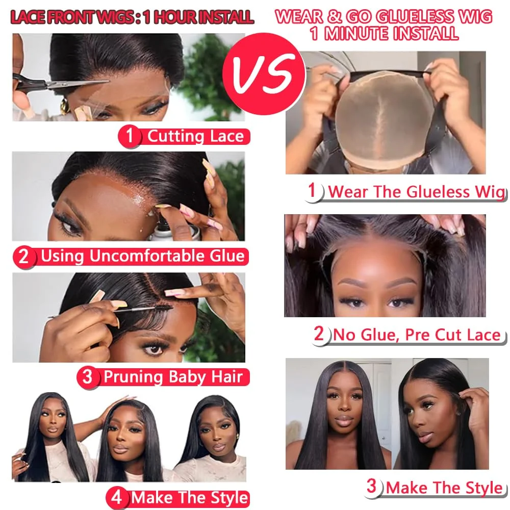 250% Glueless Wigs Human Hair Read To Wear And Go Brazilian 30 40Inch Body Wave Lace Front Human Hair Wig 13x6 HD Lace Front Wig image 3