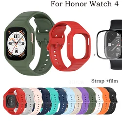 Watchband For Huawei Honor Watch 4 Smart Wristband Silicone Replacement For Honor watch4 (TMA-L19 Strap Bracelet Band belt +Film