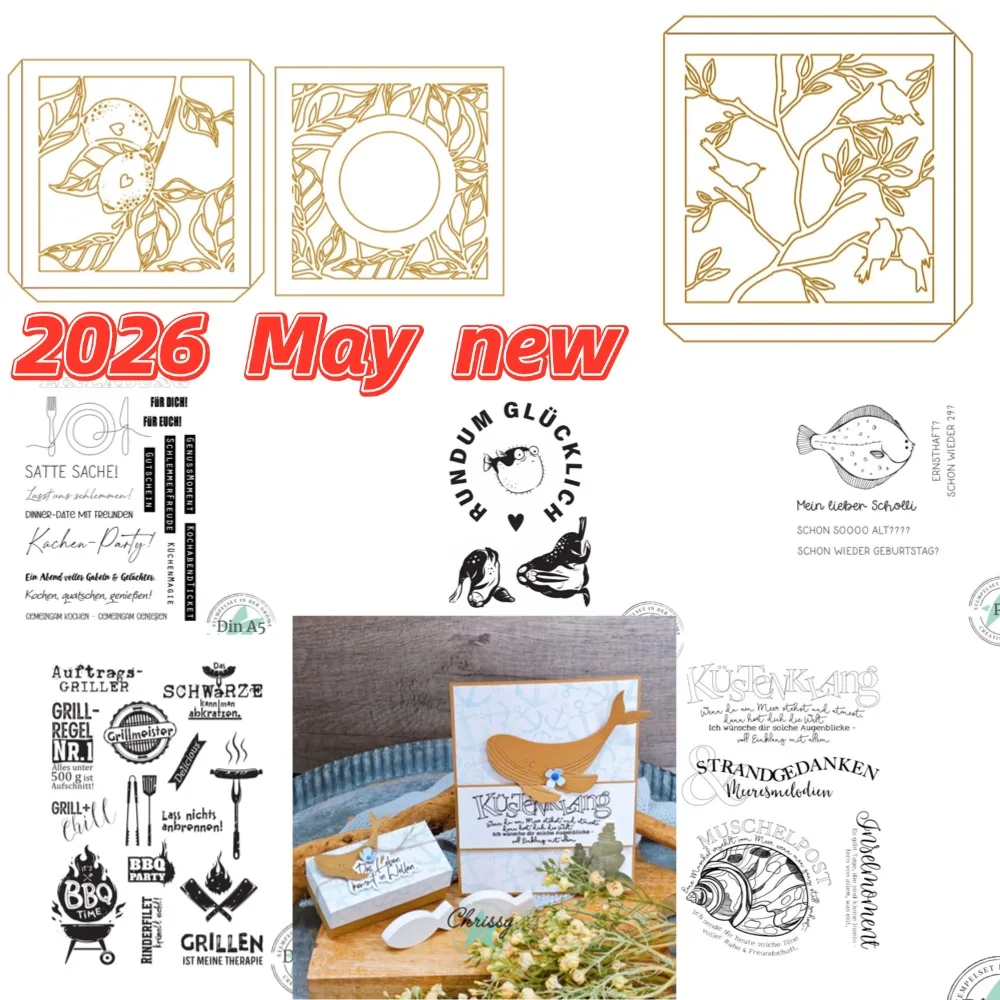 

2026 Die - Steine Set Metal Cutting Dies and stamps DIY Scrapbooking Card Stencil Paper Cards Handmade Album Stamp Die Sheets