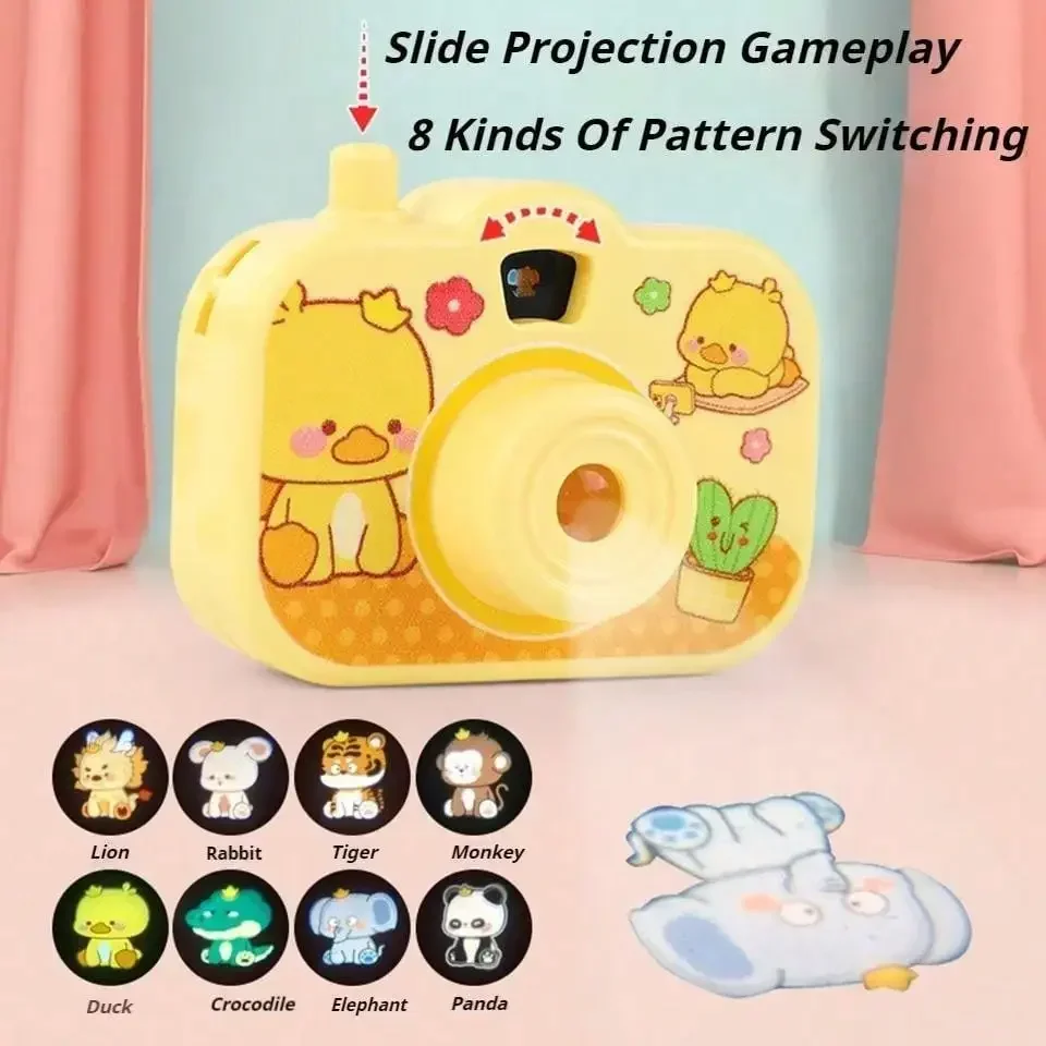 Children's Mini Projection Camera Fun Animal Flashlight Toy Luminous Projector Puzzle Toy Cognitive Sensory Toy Learning