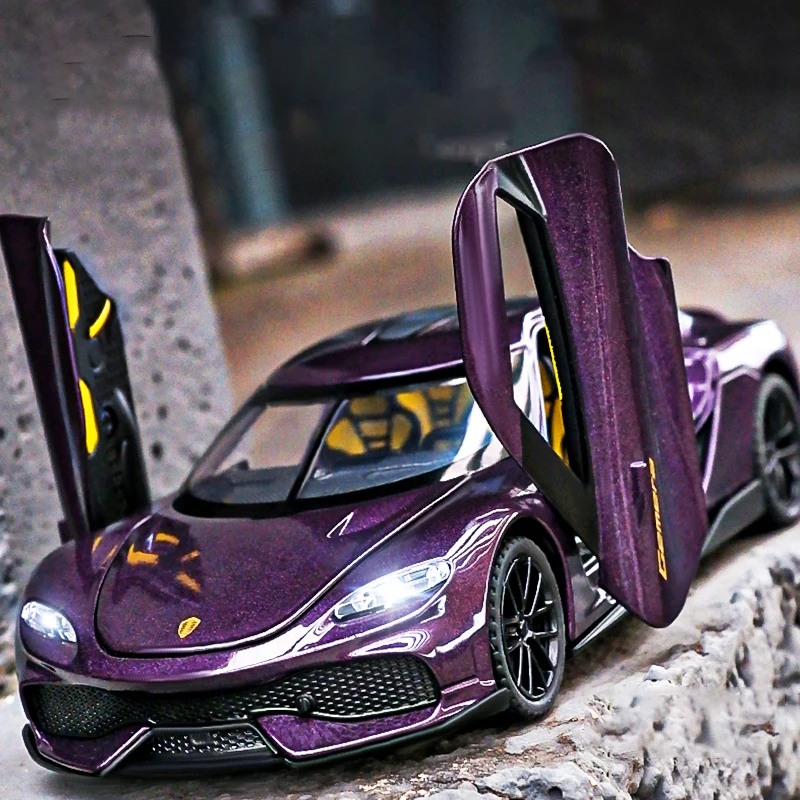 1:32 Koenigsegg Gemera GT Alloy Supercar Car Model Diecast Simulation Vehicles Model Sound and Light Collection Kids Toy Gift