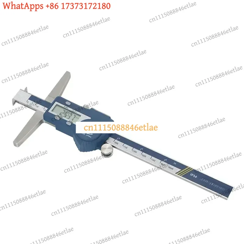 0.01mm Digital Depth Gauge 6/8/12 Inch Stainless Steel Caliper with Double Hooks Measuring Tool