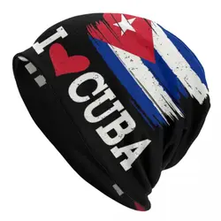 Custom Cuba Cuban Havana Flag Beanie Cap Unisex Winter Warm Bonnet Homme Knit Hats Hip Hop I Love Cuba Skullies Beanies Caps For