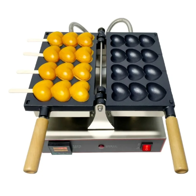 Heart Shaped Egg Waffle Skewer Machine Electric Non Stick Commercial Snack Baker